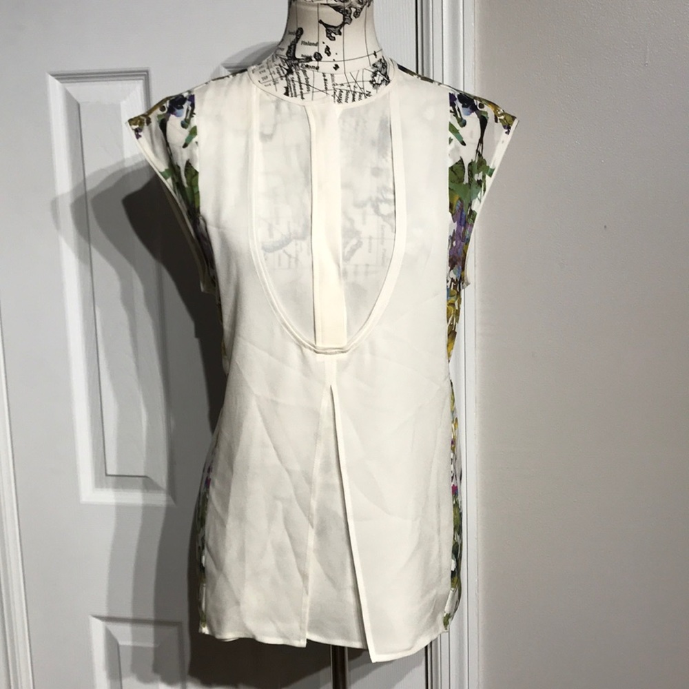 Lotus Floral Silk Coquette Coastal crop preppy Sleeveless Cami casual panels